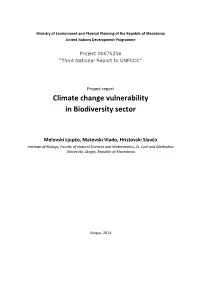 Climate Change Vulnerability in Biodiversity Sector