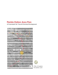 Florida Station Area Plan a Framework for Transit-Oriented Development