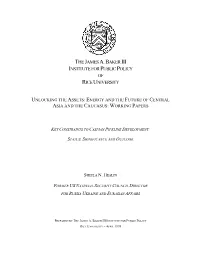 Key Constraints to Caspian Pipeline Development