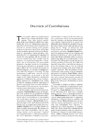Overview of Contributions