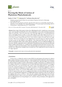 Proving the Mode of Action of Phytotoxic Phytochemicals
