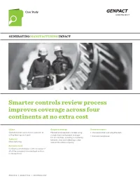 Smarter Controls Review Process Improves Coverage Across Four Continents at No Extra Cost