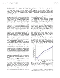 Thermoelastic Properties of Mirabilite and Meridianiite Determined Using Experimental and Computational Techniques