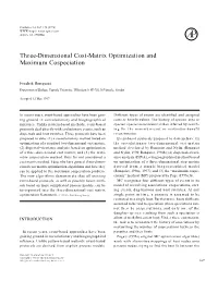 Three-Dimensional Cost-Matrix Optimization and Maximum Cospeciation