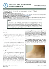 A Case of Atopic Dermatitis Co-Existing with Psoriasis Vulgaris