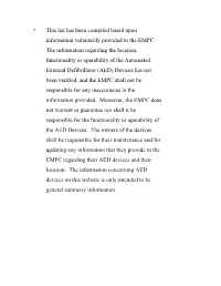 AED Registry Database