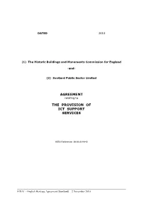 Agreement the Provision of Ict Support Services