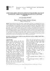 Aspects Regarding the Development of Pyrotechnic Obscurant Systems for Visible and Infrared Protection of Military Vehicles