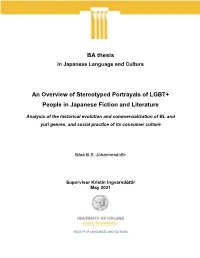 BA Thesis an Overview of Stereotyped Portrayals of LGBT+ People In