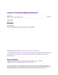 Journal of Conventional Weapons Destruction Endnotes