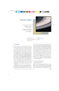Planetary Rings