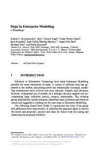 Steps in Enterprise Modelling Aroadmap