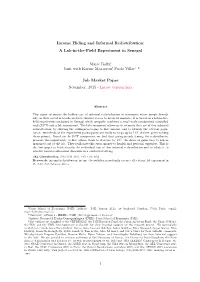 Income Hiding and Informal Redistribution: a Lab-In-The-Field Experiment in Senegal