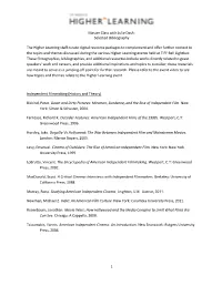 Master Class with Julie Dash: Selected Bibliography 1 the Higher