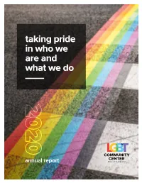 2020 Annual Report the Center 2020 Annual