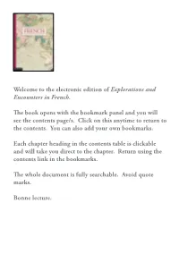 Explorations and Encounters in French