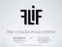 Free Lossless Image Format