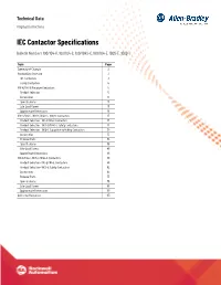 IEC Contactor Specifications