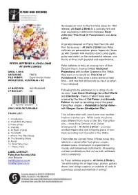 PETER JEFFERIES & JONO LONIE at SWIM 2 BIRDS Re-Issued