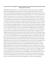 Prudence Hutton: How Apology Can Promote Exemplary Practices for Reducing Special Education Disputes Breakout Session Transcript