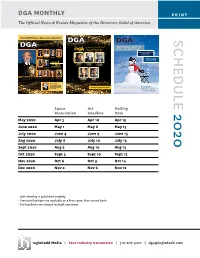 Schedule 2020