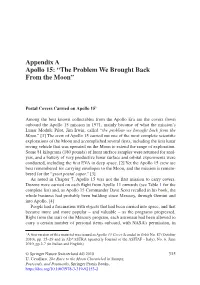 Appendix a Apollo 15: “The Problem We Brought Back from the Moon”