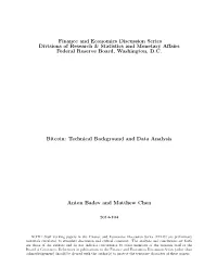 Bitcoin: Technical Background and Data Analysis
