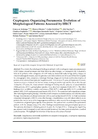Cryptogenic Organizing Pneumonia: Evolution of Morphological Patterns Assessed by HRCT
