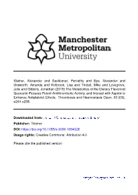 Thopen Quercetin Paper Preprint.Pdf