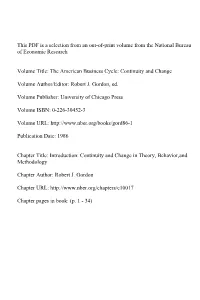 Introduction: Continuity and Change in Theory, Behavior,And Methodology