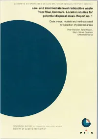 Low-And Intermediate Level Radioactive Waste from Risoe