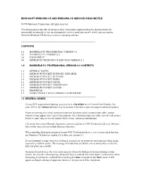 Microsoft Windows Ce and Windows Ce Services Read Me File