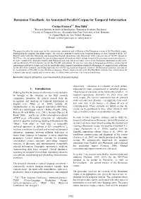 Romanian Timebank: an Annotated Parallel Corpus for Temporal Information