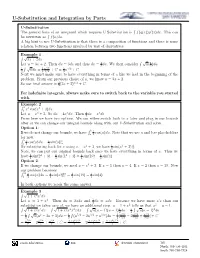 U-Substitution and Integration by Parts