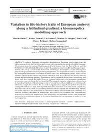 Variation in Life-History Traits of European Anchovy Along a Latitudinal Gradient: a Bioenergetics Modelling Approach