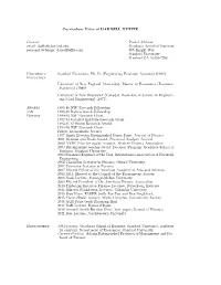 Curriculum Vitae of DARRELL DUFFIE Contact: Email: Duffie