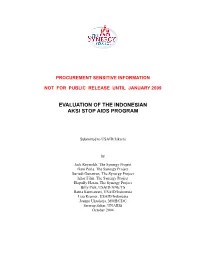 Evaluation of the Indonesian Aksi Stop Aids Program