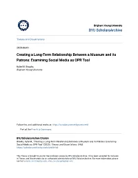 Examining Social Media As OPR Tool