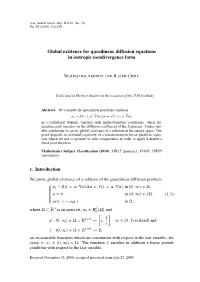Global Existence for Quasilinear Diffusion Equations in Isotropic Nondivergence Form