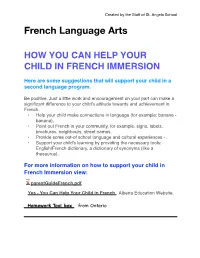 How You Can Help Your Child in French Immersion
