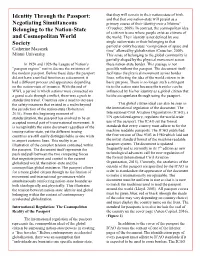 Identity Through the Passport: Negotiating Simultaneous