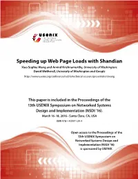 Speeding up Web Page Loads with Shandian