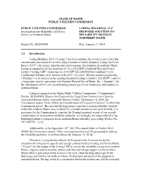 State of Maine Public Utilities Commission Public Utilities