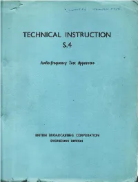 TI S4 Audio Frequency Test Apparatus.Pdf