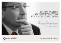 What Makes an Outstanding Finance Director?