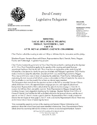 2020 Session Local Bill Hearing Minutes