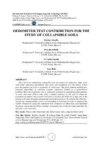 Oedometer Test Contribution for the Study of Collapsible Soils