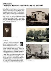 Villa Arons - Barthold Arons Und Sein Sohn Bruno Ahrends
