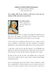 A History of African Radio Performance BBC WORLD SERVICE WEBSITE