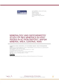 Mineralogy and Geochemistry Study of Ree Minerals in Host Rocks in Iic Iron Deposit, Bafgh Mineral Area, Central Iran
